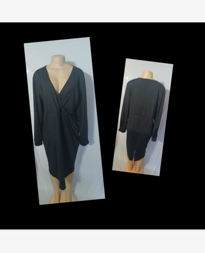 Classic Spandex Black Midi Dress New 3XL Kargo Fresh