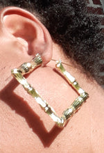 Load image into Gallery viewer, Classic Square Bamboo Earrings Kargo Fresh
