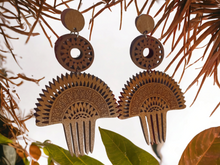 Load image into Gallery viewer, Classic Wooden Afro Pick Earrings Kargo Fresh
