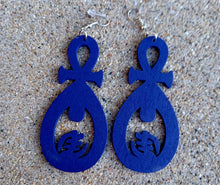 Load image into Gallery viewer, Classic Wooden Ankh Earrings Kargo Fresh
