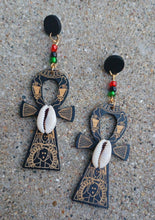 Load image into Gallery viewer, Classic Wooden Ankh Earrings Kargo Fresh
