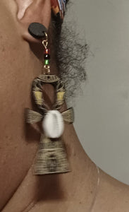 Classic Wooden Ankh Earrings Kargo Fresh