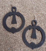 Load image into Gallery viewer, Classic Wooden Ankh Earrings Kargo Fresh
