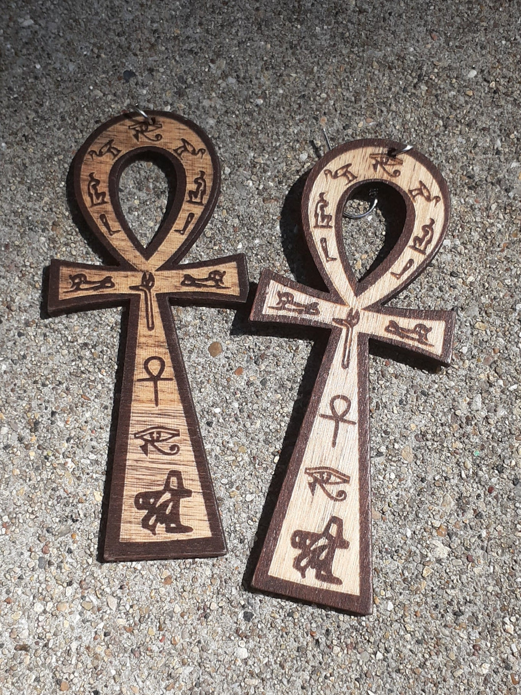 Classic carved Ankh Earrings Kargo Fresh