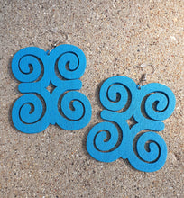 Load image into Gallery viewer, Classic wooden  Adinkra symbol Earrings Kargo Fresh
