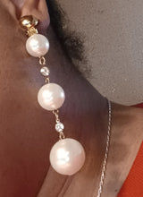 Load image into Gallery viewer, Classy Faux Pearl Clip on Dangle Earrings Kargo Fresh
