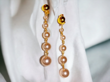 Load image into Gallery viewer, Classy antique white Faux Pearl Clip on Dangle Earrings Kargo Fresh
