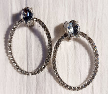Load image into Gallery viewer, Classy clip on rhinestone hoops Kargo Fresh
