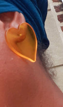 Load image into Gallery viewer, Clear Heart Acrylic Pop Art Earrings Kargo Fresh
