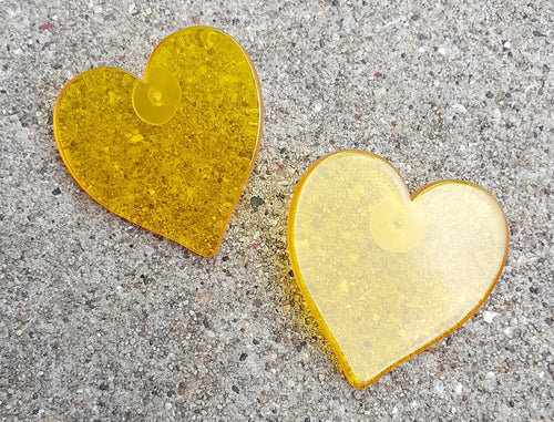 Clear Heart Acrylic Pop Art Earrings Kargo Fresh