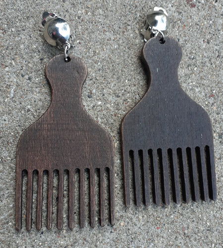 Clip On Afro Pick Earrings Kargo Fresh