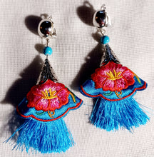 Load image into Gallery viewer, Clip On Boho Tassel Dangle Handmade Earrings Kargo Fresh
