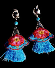 Load image into Gallery viewer, Clip On Boho Tassel Dangle Handmade Earrings Kargo Fresh
