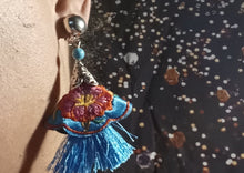 Load image into Gallery viewer, Clip On Boho Tassel Dangle Handmade Earrings Kargo Fresh
