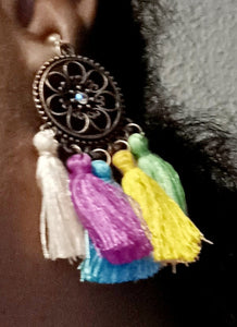 Clip On Boho Tassel Dangle Handmade Earrings Kargo Fresh