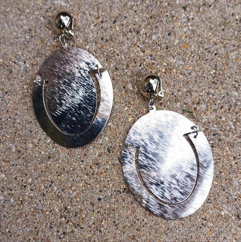 Clip On Brushed Metal Design Earrings Kargo Fresh