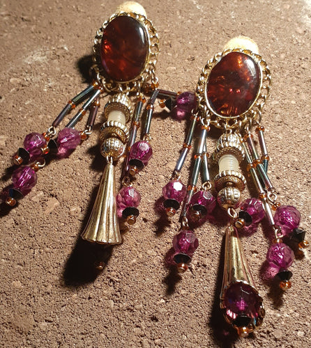 Clip On Chunky Vintage Dangle Earrings Kargo Fresh