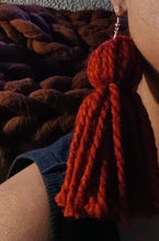 Load image into Gallery viewer, Clip On Extra Large Handmade Yarn Tassel Earrings Kargo Fresh

