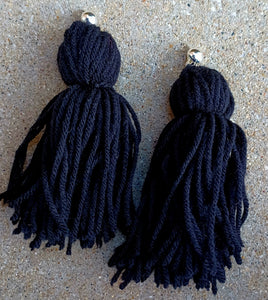 Clip On Extra Large Handmade Yarn Tassel Earrings Kargo Fresh