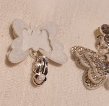 Load image into Gallery viewer, Clip On Felt and Rhinestone Butterfly Clip on  Earrings Kargo Fresh
