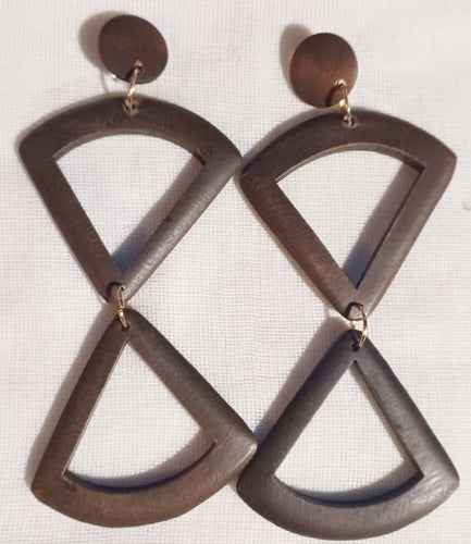 Clip On  Geometric Earrings handmade Kargo Fresh