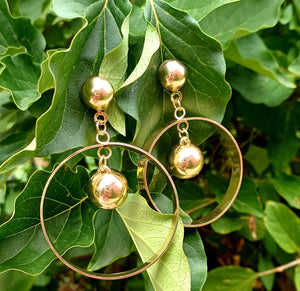 Clip On  Hoop Gold Metal Earrings gold Kargo Fresh
