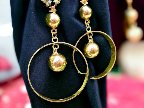 Clip On  Hoop Gold Metal Earrings gold Kargo Fresh