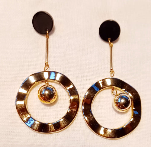 Clip On  Hoop gold Acrylic Earrings Kargo Fresh