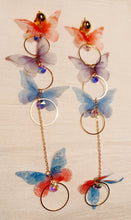 Load image into Gallery viewer, Clip On Long Organza  Butterfly Clip on  Earrings Kargo Fresh
