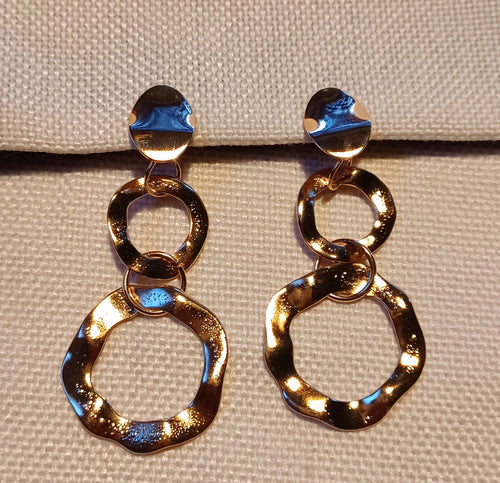 Clip On  Multi Hoop Metal Earrings gold Kargo Fresh