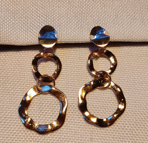 Clip On  Multi Hoop Metal Earrings gold Kargo Fresh