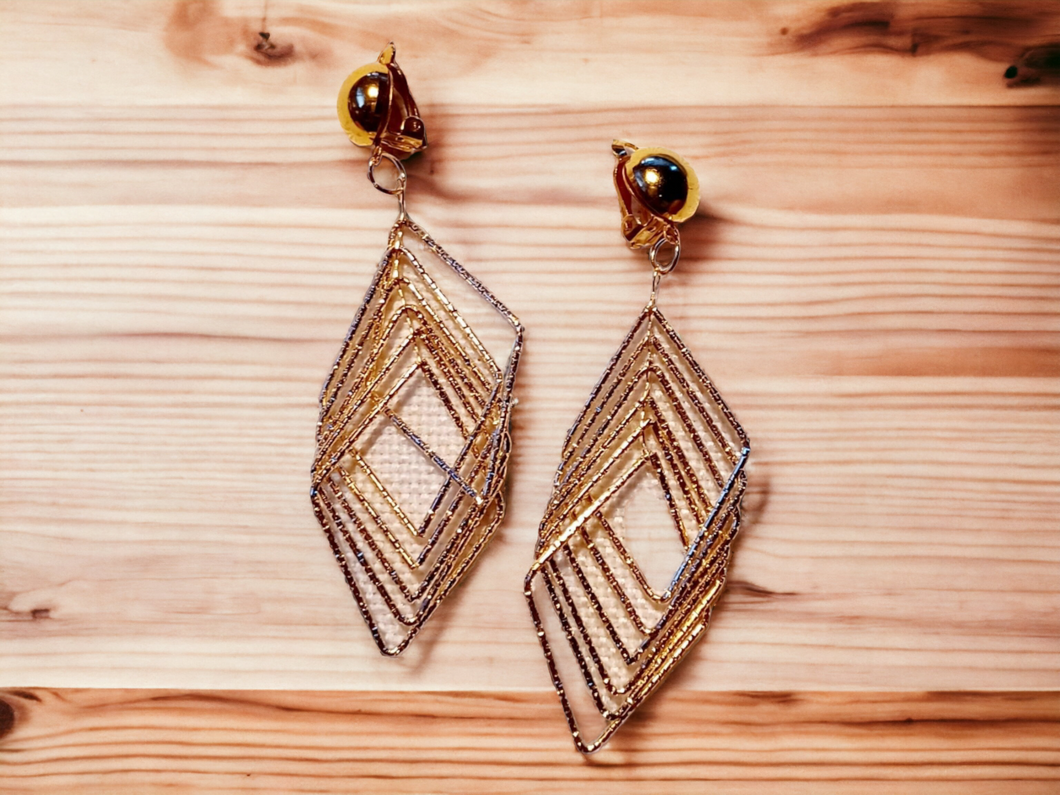 Clip On  Multi Hoop Metal Earrings gold Kargo Fresh