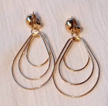 Load image into Gallery viewer, Clip On  Multi Hoop Metal Earrings gold Kargo Fresh
