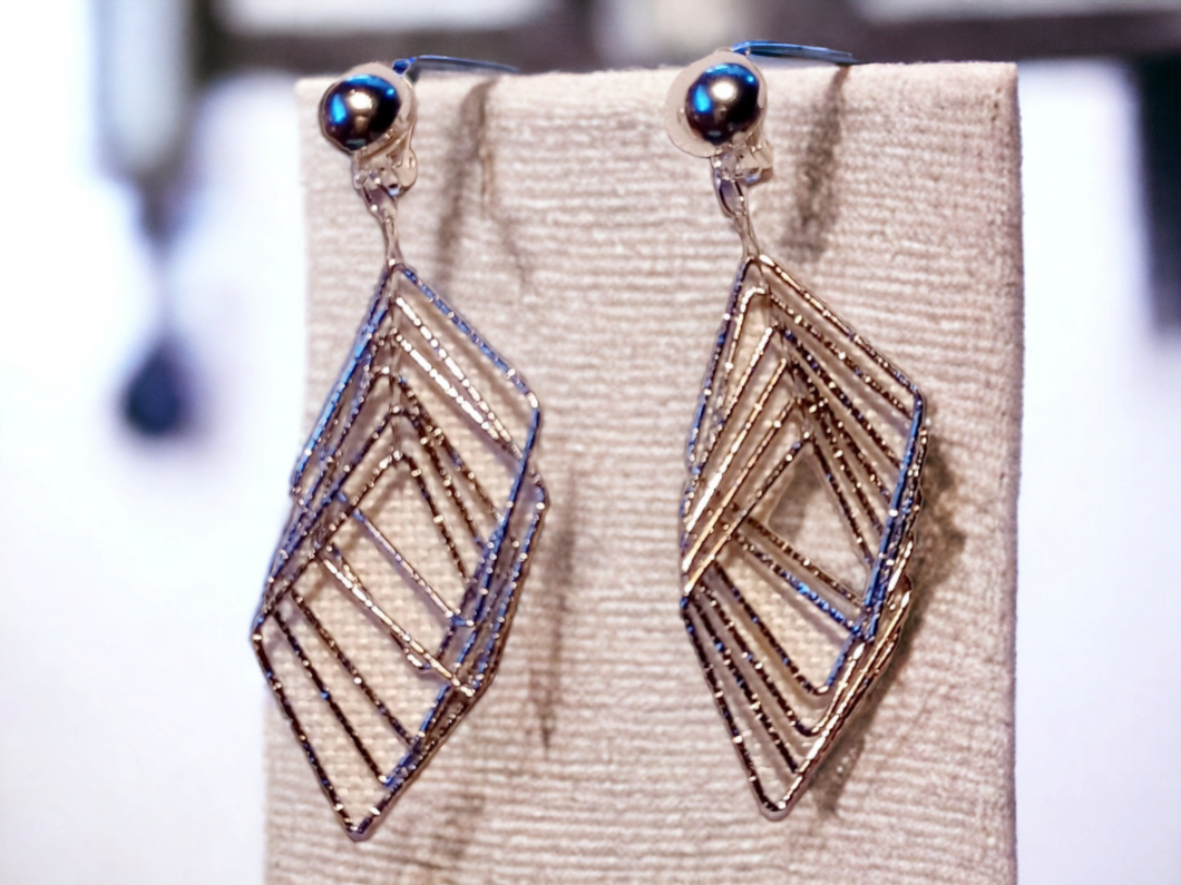 Clip On  Multi Hoop Metal Earrings silver Kargo Fresh