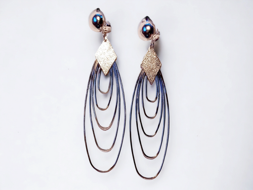 Clip On  Multi Hoop Metal Earrings silver Kargo Fresh