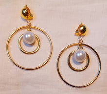 Load image into Gallery viewer, Clip On  Multi Hoop  and faux pearl Metal Earrings Kargo Fresh
