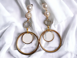 Clip On  Multi Hoop  and faux pearl Metal Earrings Kargo Fresh