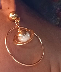 Clip On  Multi Hoop  and faux pearl Metal Earrings Kargo Fresh
