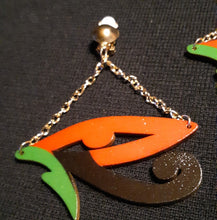 Load image into Gallery viewer, Clip On RBG Eye of Horus Dangle Earrings Kargo Fresh
