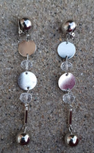 Load image into Gallery viewer, Clip On Silver Ball minimalist Dangle Earrings Kargo Fresh
