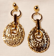 Load image into Gallery viewer, Clip On Southwestern Hammered Dangle Earrings gold Kargo Fresh
