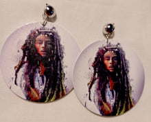 Load image into Gallery viewer, Clip on Abstract Bob Marley Earrings Kargo Fresh
