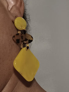 Clip on Acrylic Pop Art Design Earrings Kargo Fresh