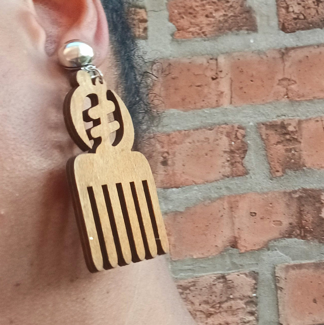 Clip on Adinkra symbol Earrings Kargo Fresh