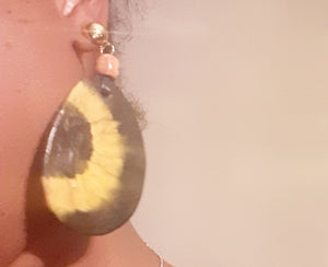 Clip on African Leather Tribal Earrings Kargo Fresh