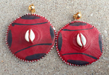 Load image into Gallery viewer, Clip on African Leather Tribal Earrings Kargo Fresh
