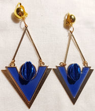 Load image into Gallery viewer, Clip on Art deco dangle earrings Kargo Fresh
