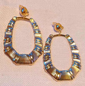 Clip on Bamboo Hoop Earrings gold Kargo Fresh