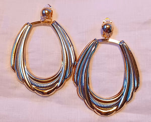 Clip on Bamboo Hoop Earrings gold Kargo Fresh