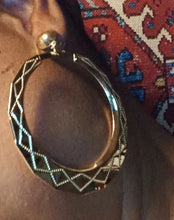 Load image into Gallery viewer, Clip on Bamboo Hoop Earrings gold Kargo Fresh
